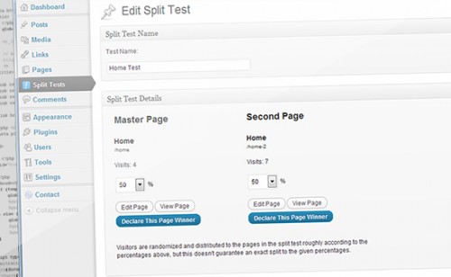 split testing plugin