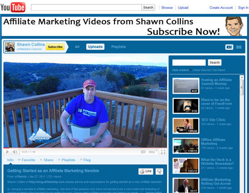 Shawn Collins on YouTube