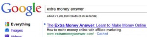 Extra Money Answer in Google
