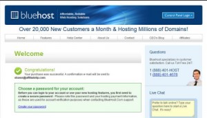 You've purchased your hosting account